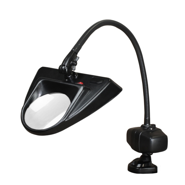 Dazor 3 Diopter LED Hi-Lighting Clamp Base Magnifier (30") - Black - Click Image to Close